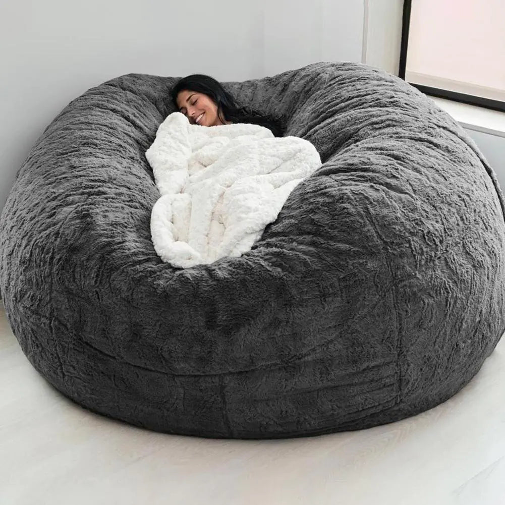 Purpose Giant Fluffy Fur Bean Bag